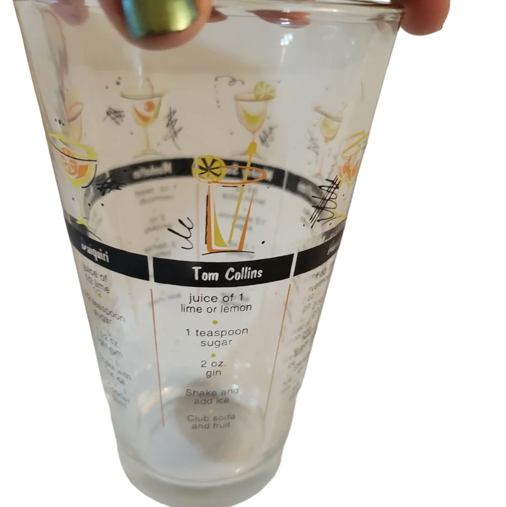 Libbey Cocktail Recipe Shaker Glass